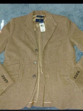 Polo by Ralph Lauren women’s  Tan Herringbone Wool Blazer